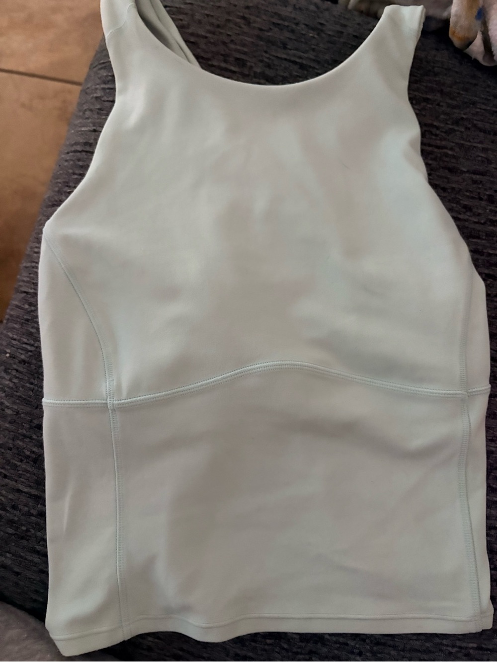 lululemon athletica Light Mint Green Scoop Neck Crop Top